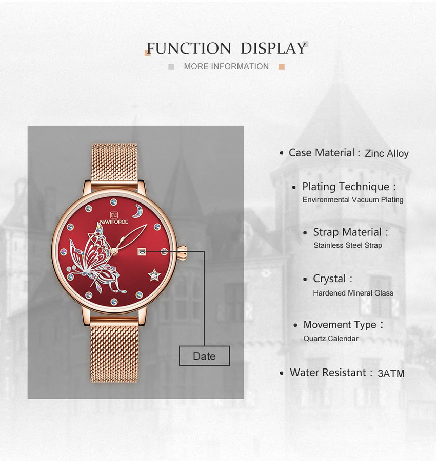 NAVIFORCE NF 5011 RGR Naviforce NF 5011 Analog Wrist Watch For