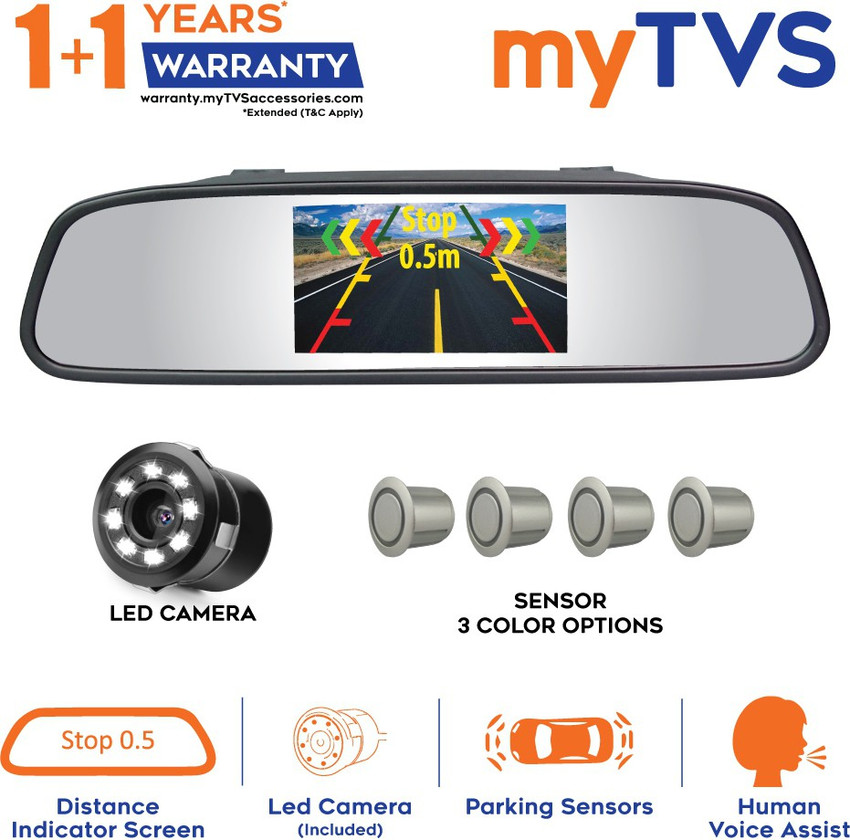 Clip on rear top view mirror camera