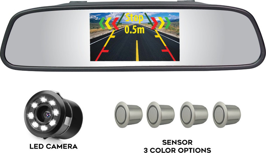 Rear outlet parking mirror