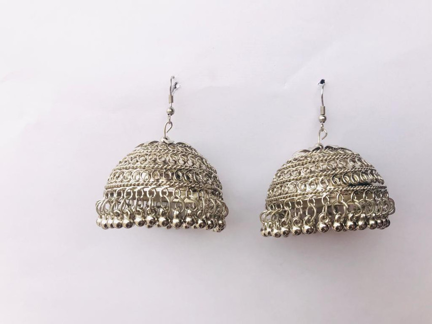 Flipkart Buy FASHLOOK Oxidised Silver Katori Jhumka Metal