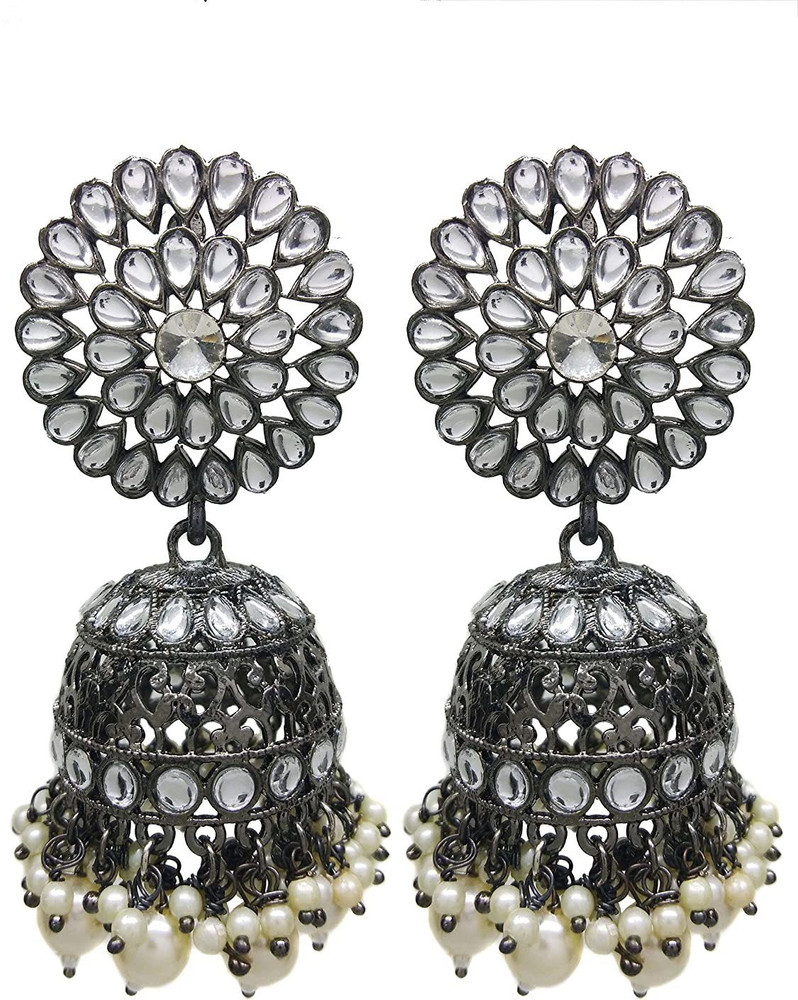 Silver jhumkas new arrivals flipkart