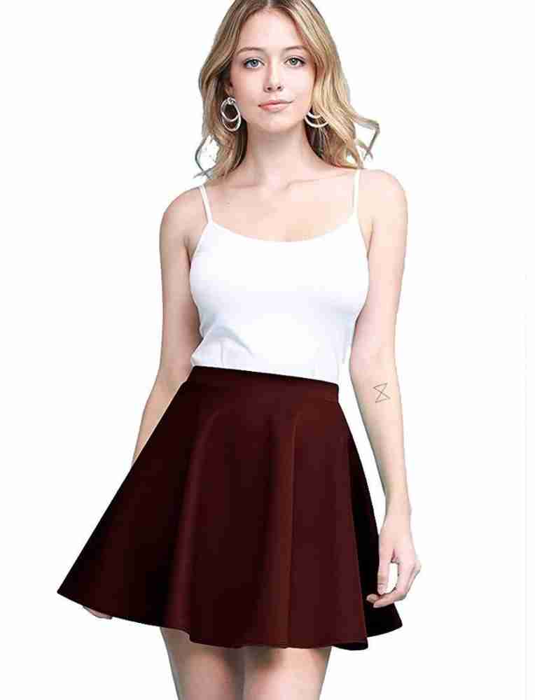 Skater skirt outlet maroon