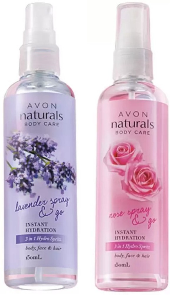 AVON Naturals 3 in 1 Rose and Lavender Spray set of 2 of 150ml