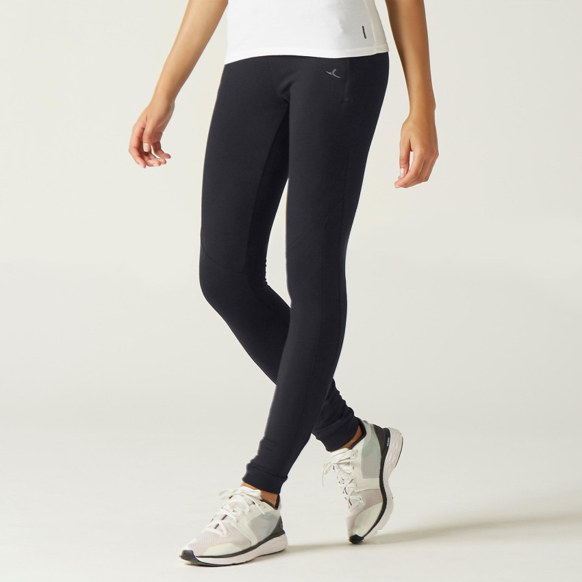 Buy Women Polyester Gym Leggings With Zip Pocket  BlackPink Online   Decathlon