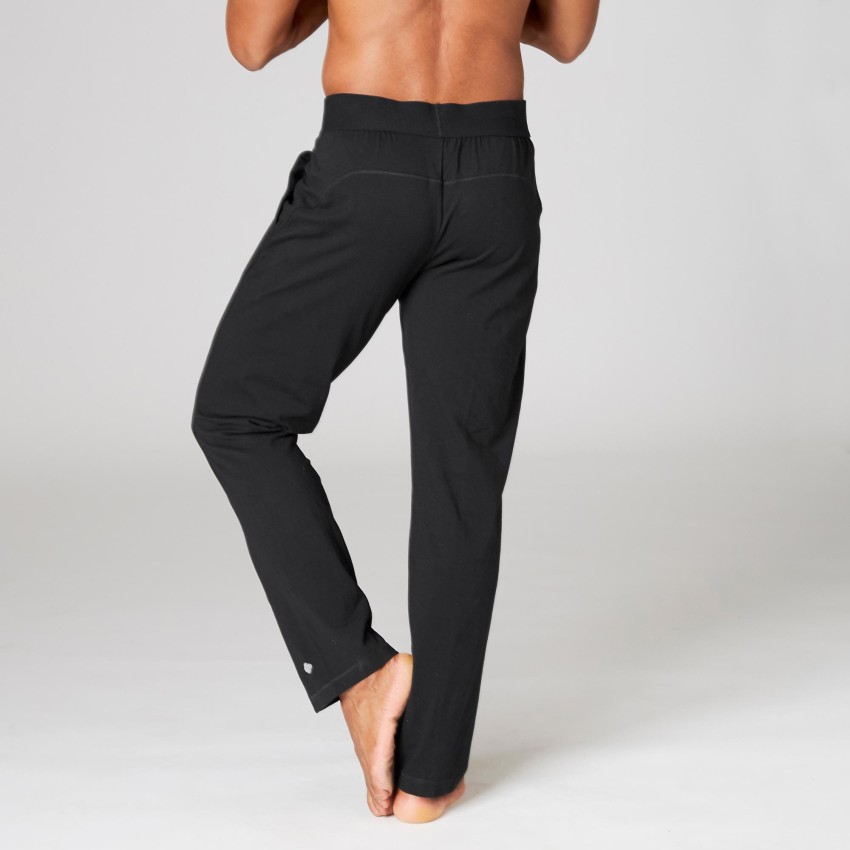 Men's Regular Fit Pants - 120 - black, black - Domyos - Decathlon
