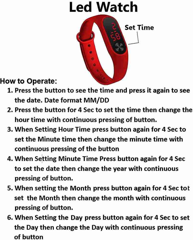 How to operate led watch sales