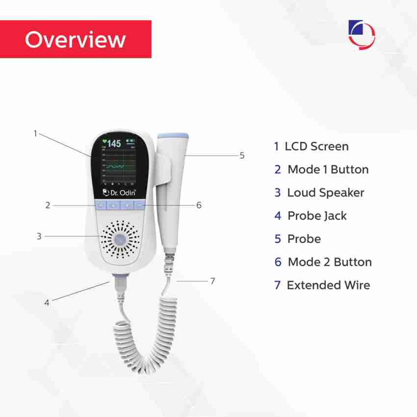 Dr. Odin Fetal Doppler For Doctors and Mothers Fetal Heart Rate Monitor  With Built in Speaker, Headphone Jack,USB Charging For Home & Clinic Baby  Heart Beat Monitor White Fetal Doppler Price in India - Buy Dr. Odin Fetal  Doppler For Doctors and