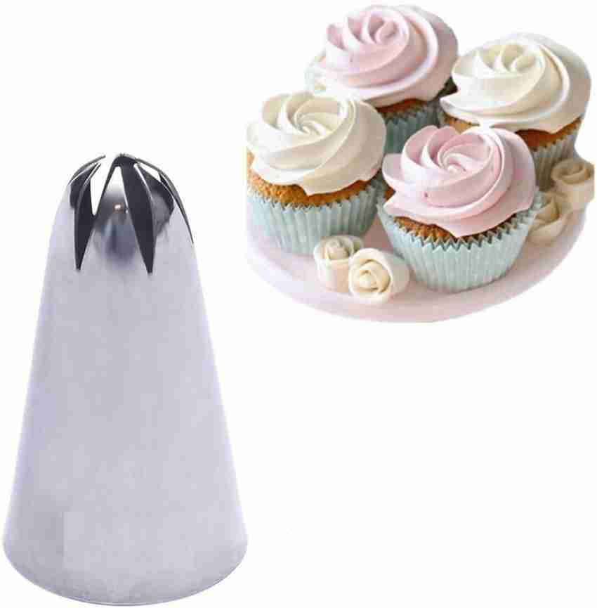 Perfect Pricee 2D Large Size Rose Flower Cake Decorating Icing Tip Cupcake Nozzles Decoration Steel Quick Flower Icing Nozzle Price in India Buy Perfect Pricee 2D Large Size Rose Flower Cake