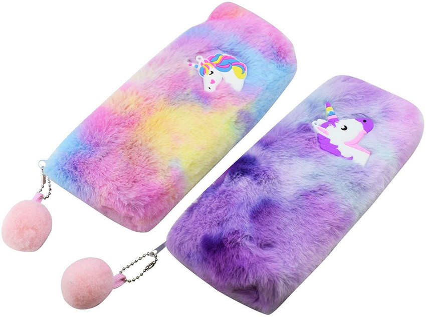Flipkart Asera Fur Pouch Unicorn Pencil Pouch Art EVA Pencil Boxes Pouch