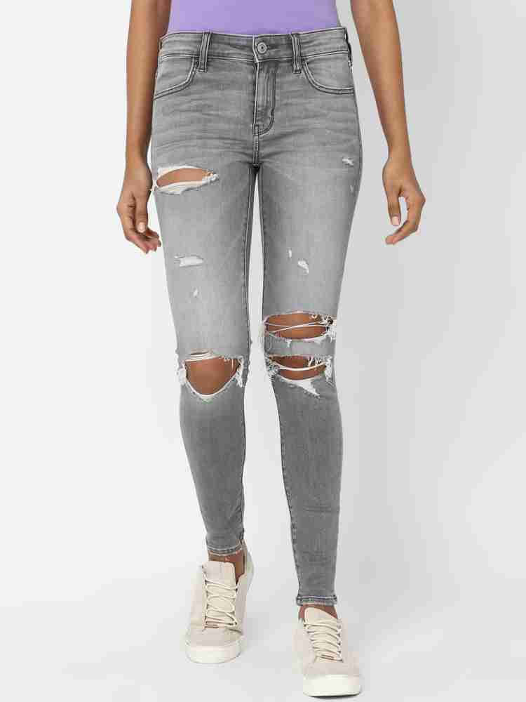 Buy American Eagle Women White Next Level Low-rise Jeans Crop online
