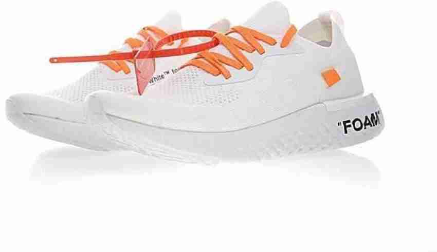 Nike epic react hot sale flyknit off white