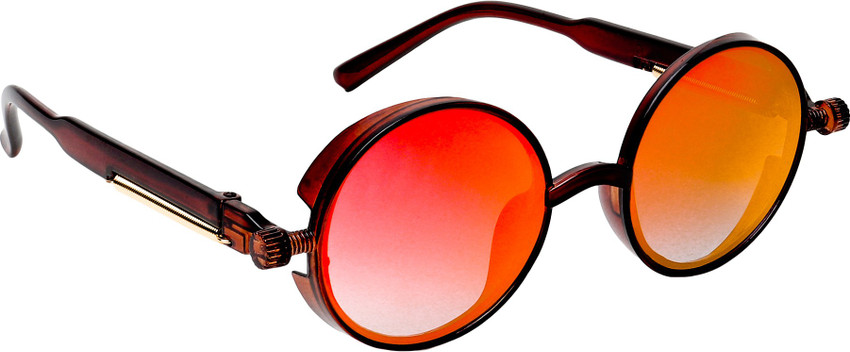 Orange round sunglasses hotsell