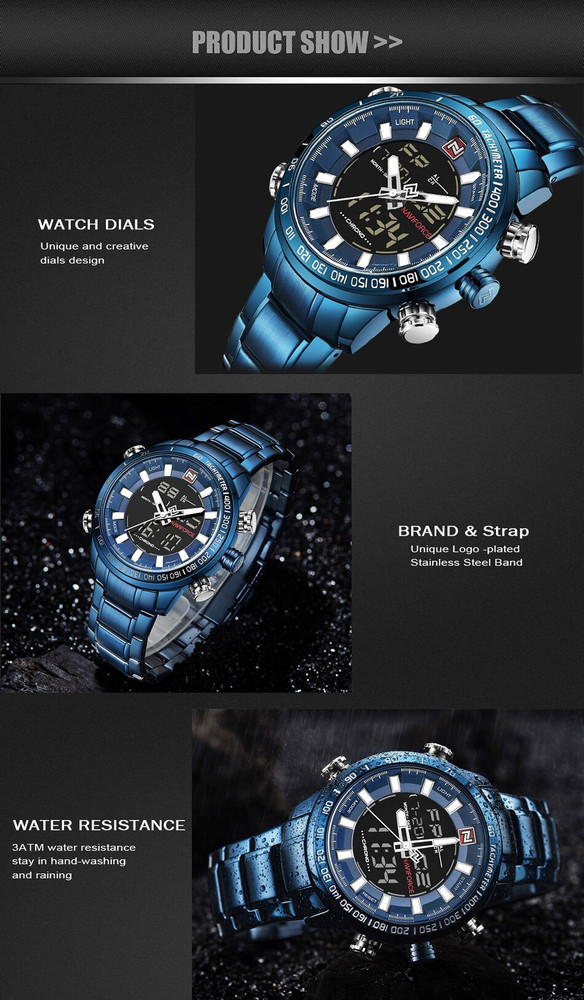 NAVIFORCE NF9093 Blue NF9093 Analog Digital Watch For Men Buy