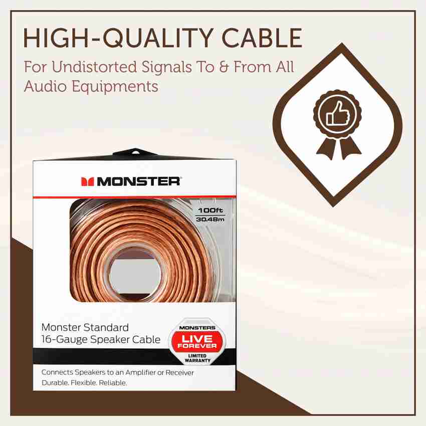 Monster standard 16 sales gauge speaker cable
