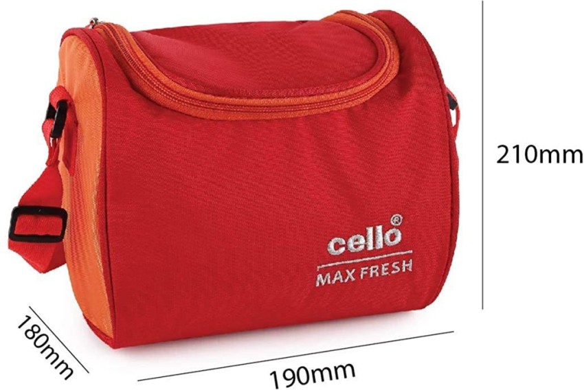 Cello Max Fresh All In One Lunch Box Set Of 5 With Fabric Bag, 4 Containers Lunch Box