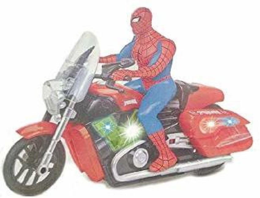 IMSZZ TRADING Bump and Go Spiderman Bike Toy Battery