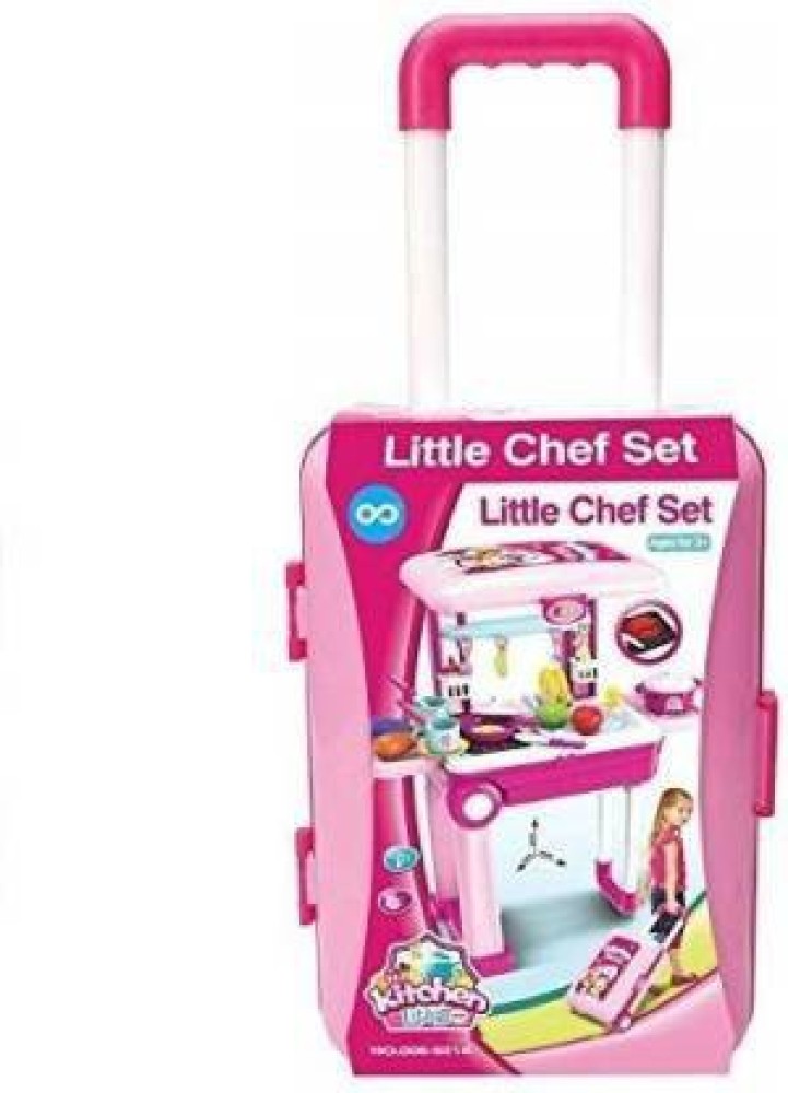 Buy Little Chef 2-in-1 Kitchen Play Set with Suitcase Trolley, Sound and  Lights Online India – MM TOY WORLD