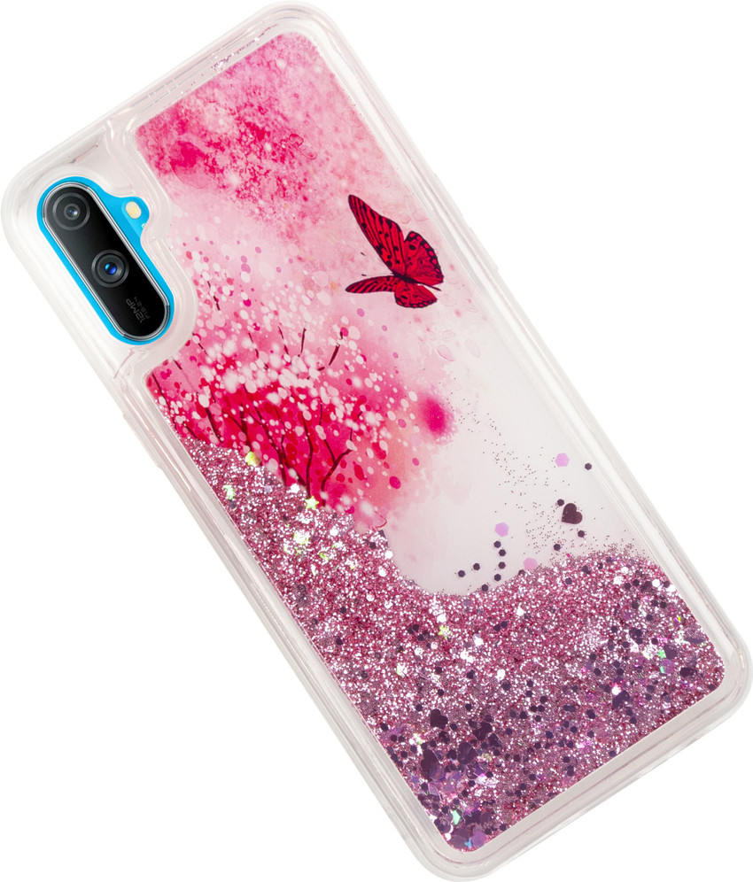 GBAKS Back Cover for REALME C3 Fully Glitter and Liquid with