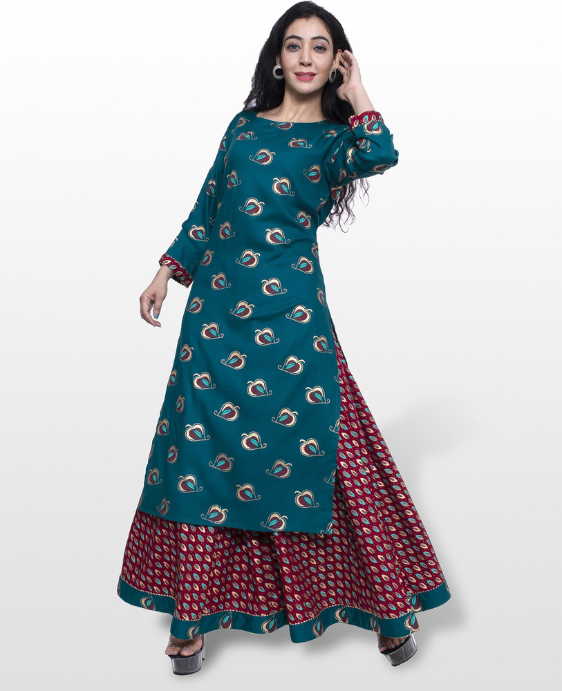 Flipkart kurti with skirt hot sale