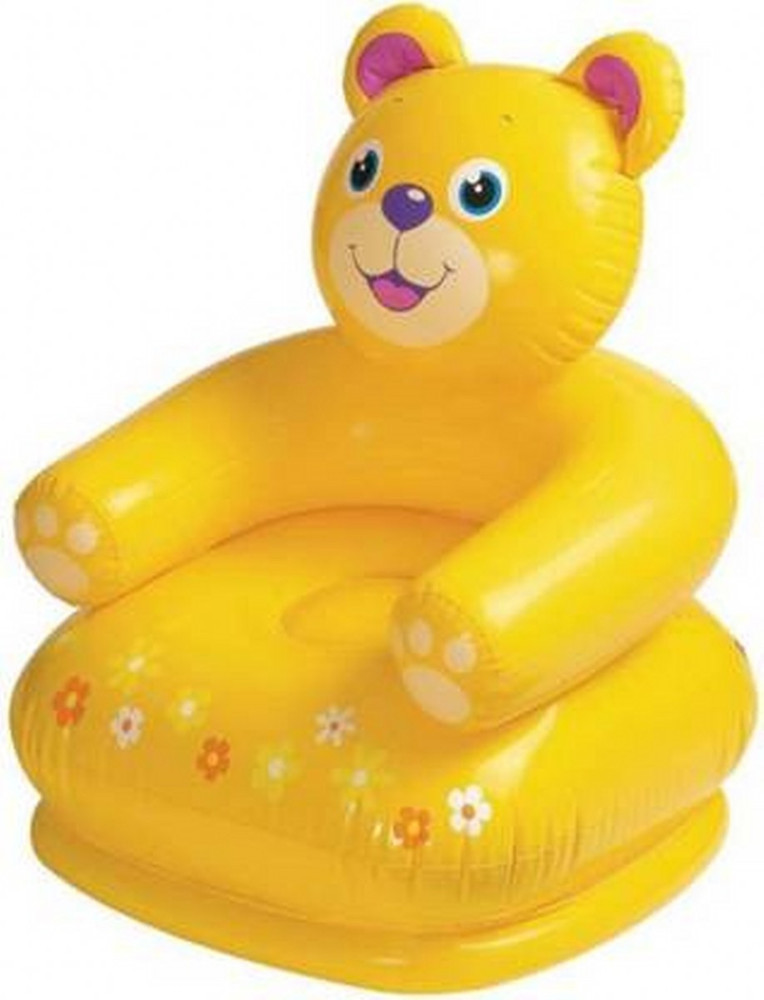 Dallao Kids Happy Teddy Air Chair Sofa for Kids Bouncer Yellow