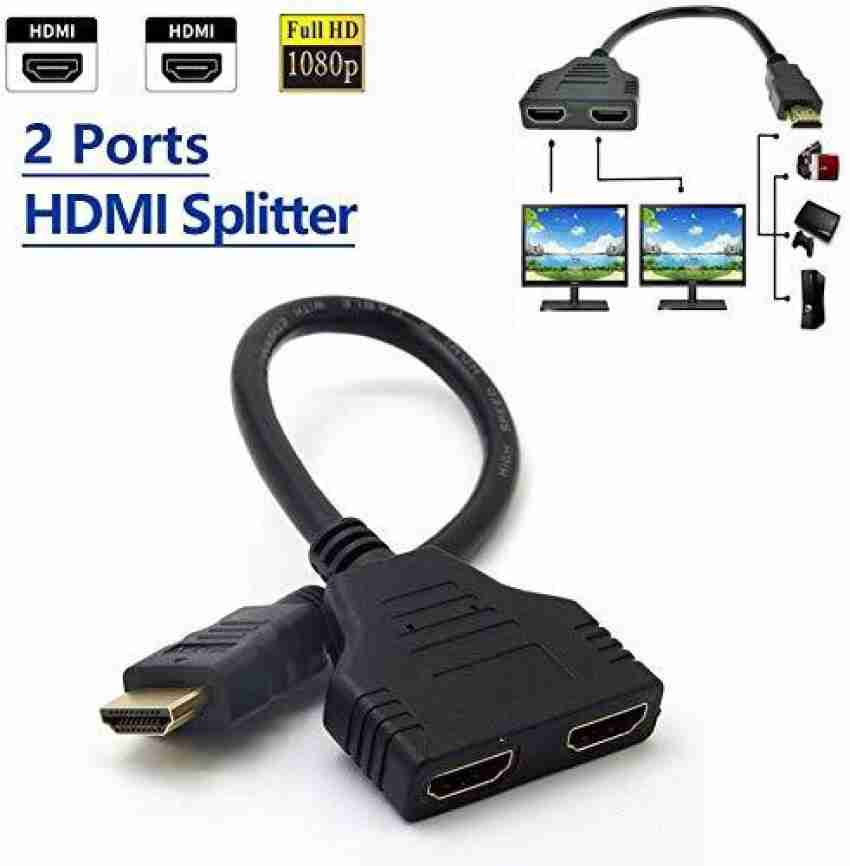 HDMI Splitter 1 in 2 Out HDMI Male to Dual HDMI Female 1 to 2 Way