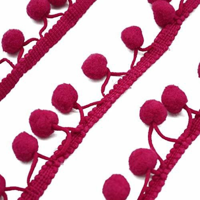 PUSHPA CREATION Round cotton balls red colour for Craft Jewelry