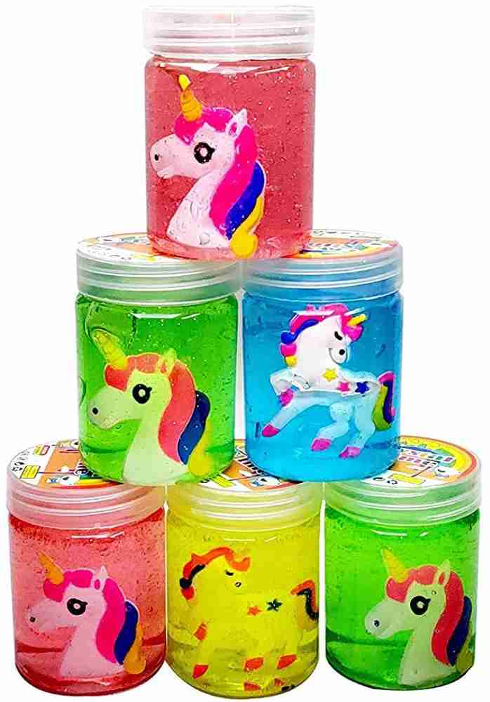 Unicorn slime toy top