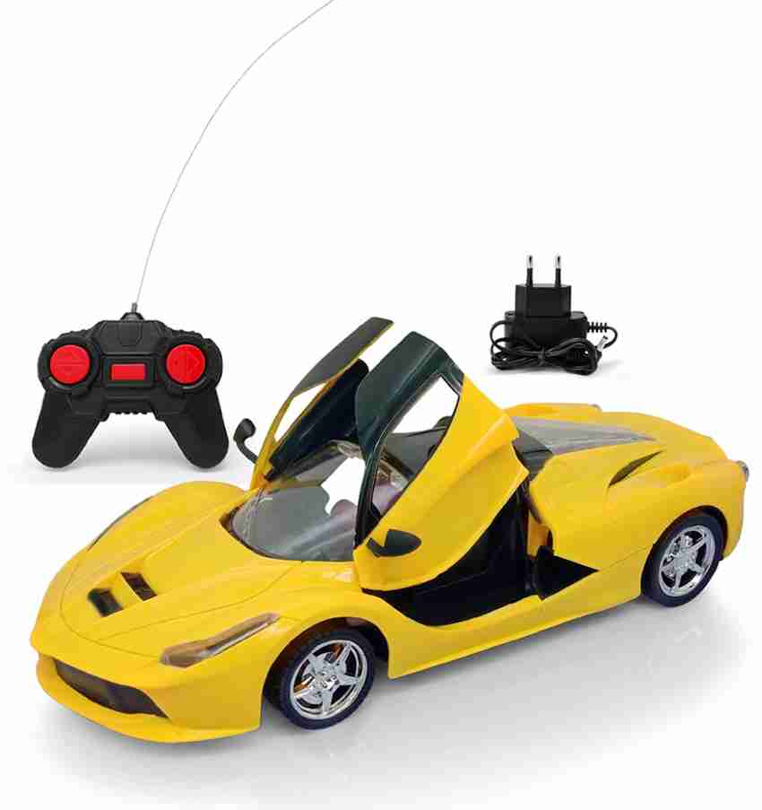 BACKGAMMON Yellow Supercar For Kids Fast Speed Remote Control Car