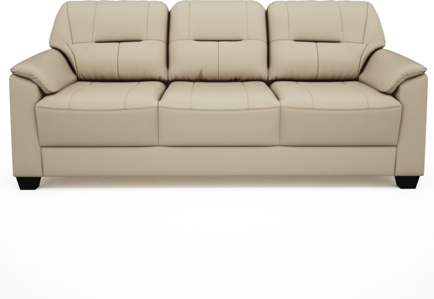 Muebles casa croma leatherette shop 3 seater sofa