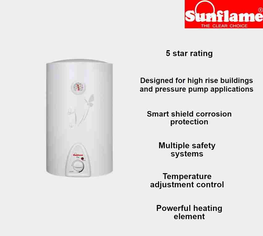 Sunflame 15 L Storage Water Geyser (EVA, White) Price in India - Buy  Sunflame 15 L Storage Water Geyser (EVA, White) online at Flipkart.com