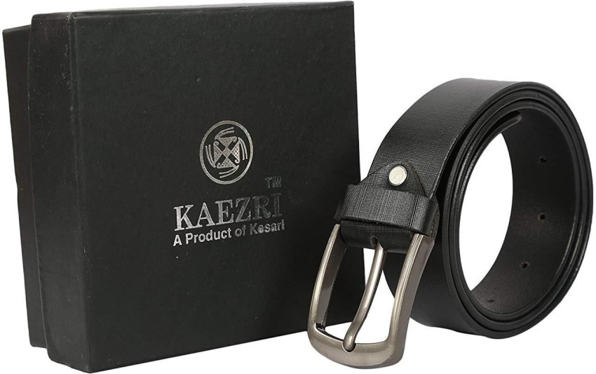 KAEZRI Men Evening, Party, Formal, Casual Black Genuine Leather