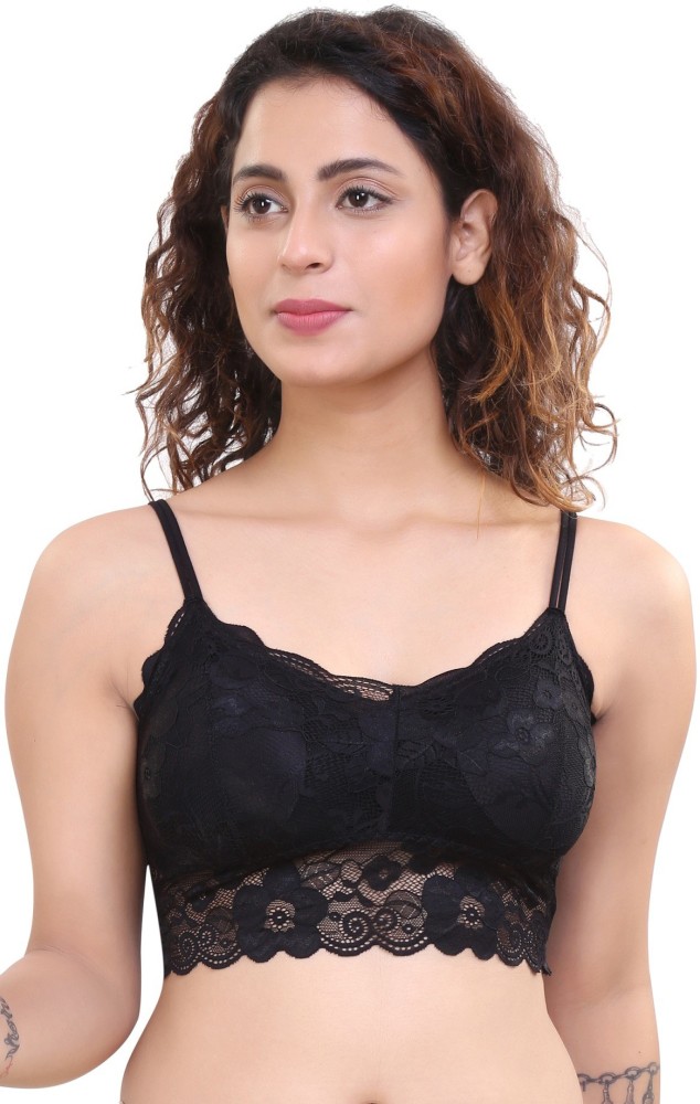 PLUMBURY FLORAL LACE BRALETTE BRA Women Bralette Lightly Padded Bra - Buy  PLUMBURY FLORAL LACE BRALETTE BRA Women Bralette Lightly Padded Bra Online  at Best Prices in India