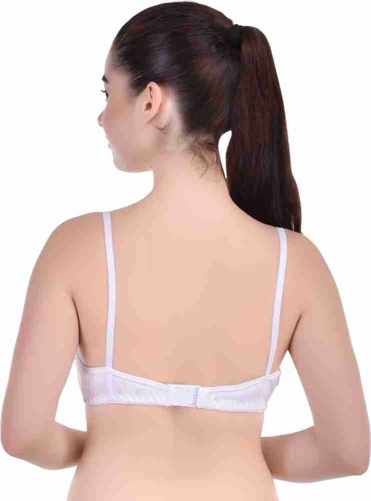 Buy Zivosis Women Pink Cotton Blend Full Coverage Non Padded Bra