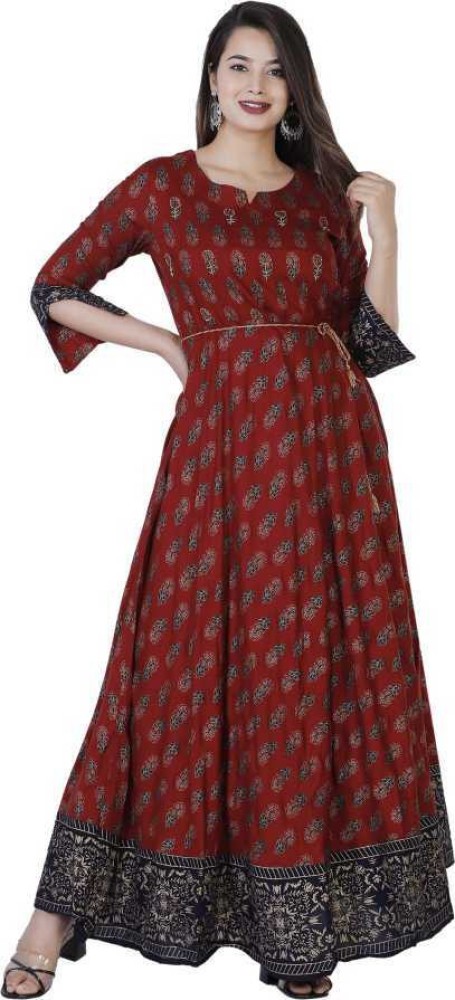 Red cheap gown flipkart