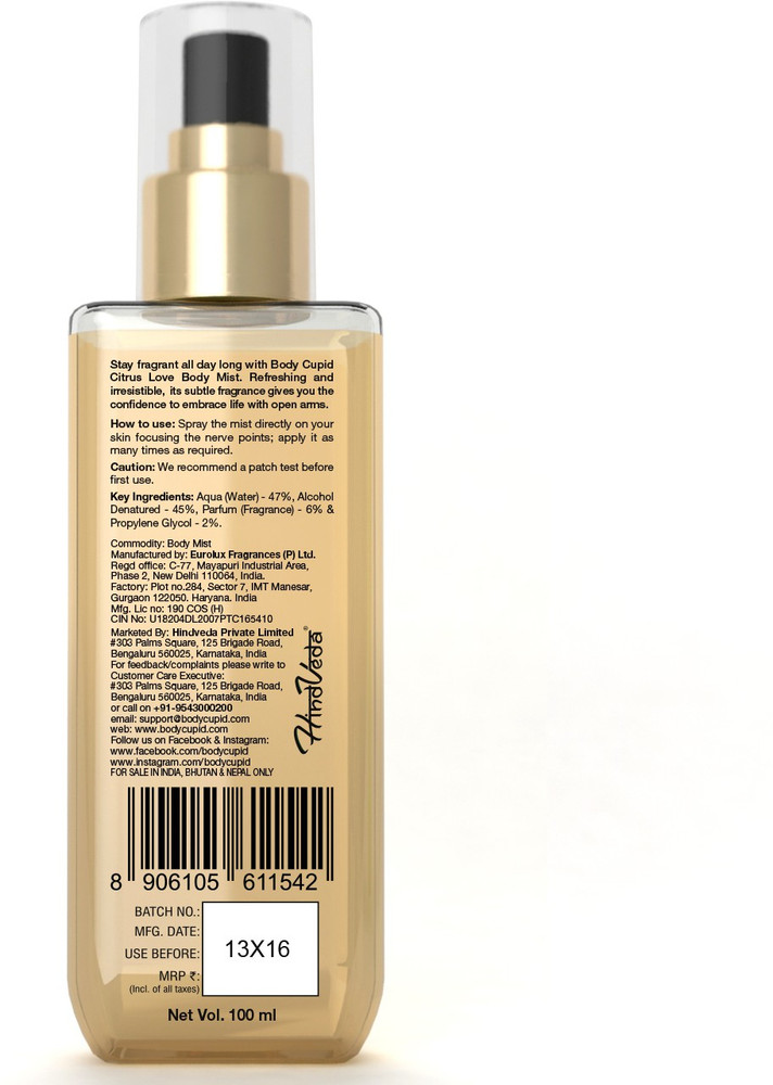 Body Cupid Citrus Love Body mist 100 ml Body Mist For Men