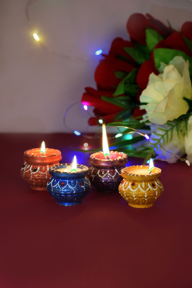 Terracotta/Earthen Clay Decorative 7 Diwali Diya Decorative Tray Color –  Mukherjee Handicrafts