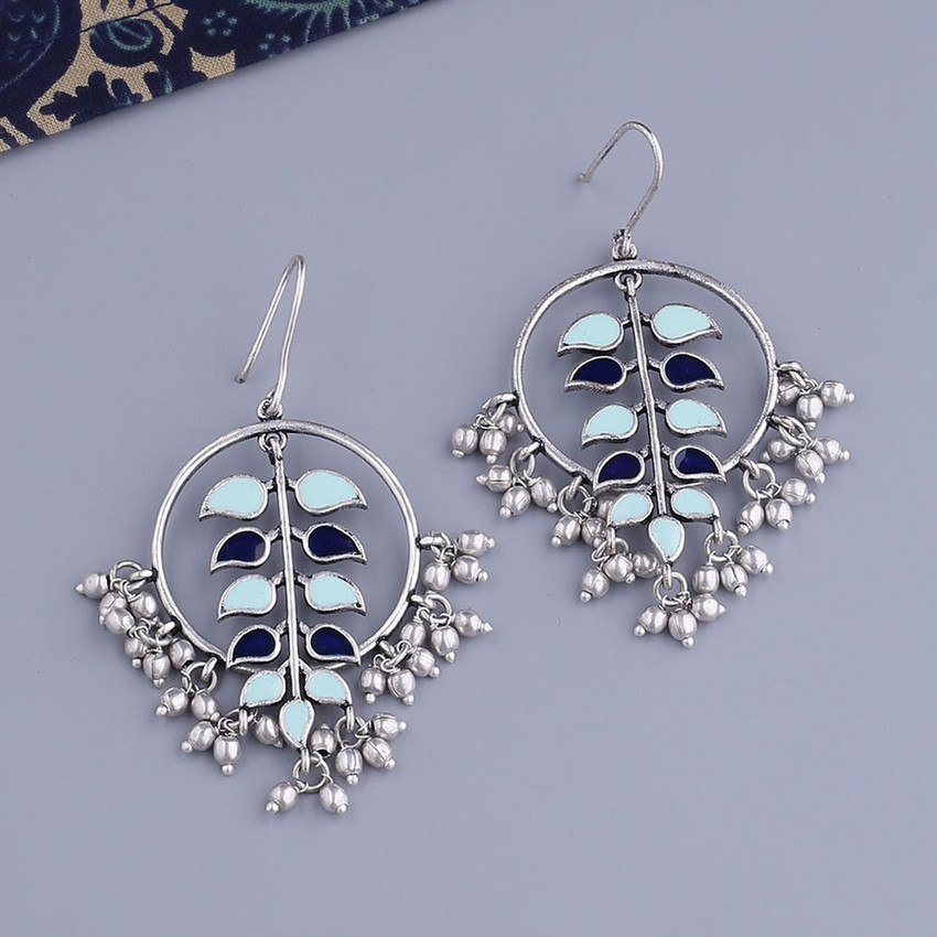 Flipkart Buy Voylla Bagh E Fiza Hoop Style Earrings Brass Drops Danglers Online at Best Prices in India