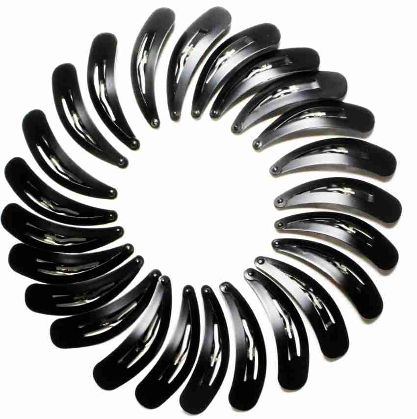Snap Clips for Clip in Hair Extensions U-shape with soft rubber 6 Teeth  Stainless Steel Material 20 Pcs/pack Small Size Dark Brown