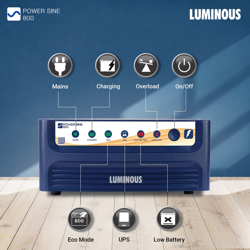 Buy Luminous UPS Square Wave Eco Watt Neo 800 Inverter for Home, Office,  and Shops online from ERA RADIOS