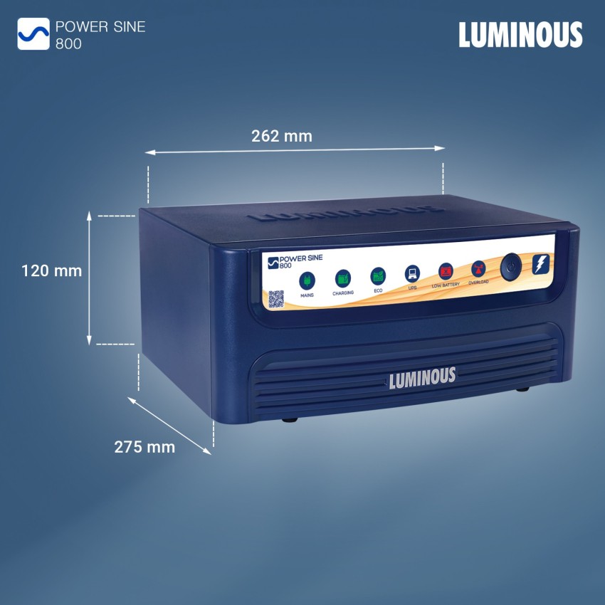 LUMINOUS Power Sine 800 Pure Sine Wave Inverter Pure Sine Wave Inverter  Price in India - Buy LUMINOUS Power Sine 800 Pure Sine Wave Inverter Pure  Sine Wave Inverter online at