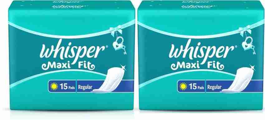 Whisper maxi fit regular best sale 15 pads