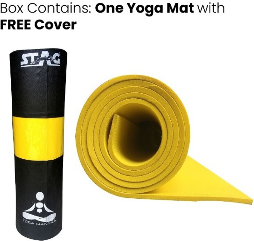 STAG Yoga Mantra Yellow 12 mm Yoga Mat Buy STAG Yoga Mantra Yellow 12 mm Yoga Mat Online at Best Prices in India YOGA Flipkart