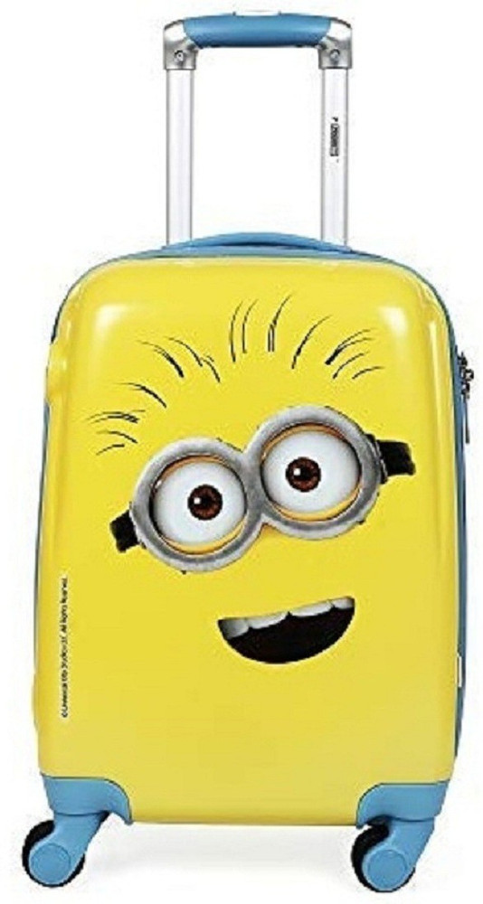 Humpty Dumpty Kids Trolley Bag with Minion Phil Print Size 18 Inch 46 cm Yellow Polycarbonate for Boy s Girl s Cabin Check in Set 4 Wheels 18 inch Yellow Price in India Flipkart