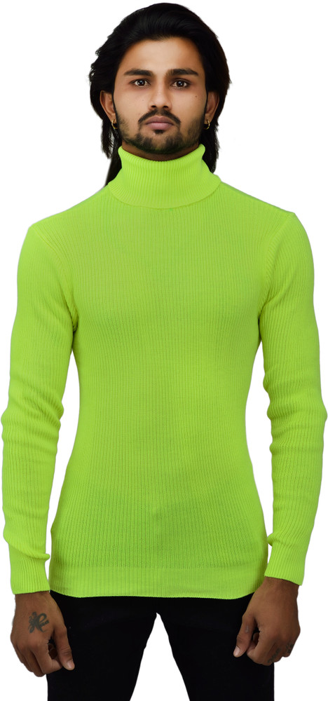 Mens lime 2025 green turtleneck