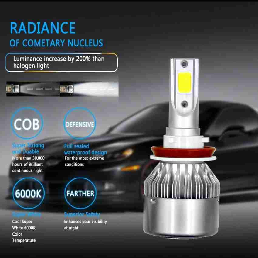carempire C6 H11/H9/H8 Led Headlight Bulbs,18W/Bulb 6000K Cool