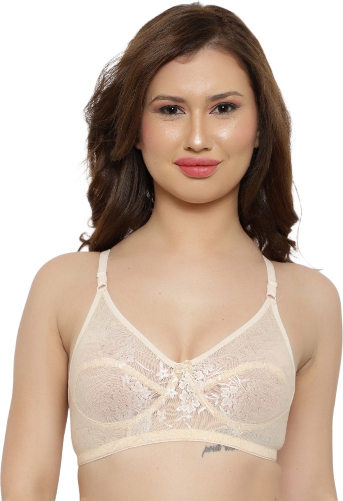 Buy BENCOMM Bridal Nude Transparent Net No Pads Bra Online at Best