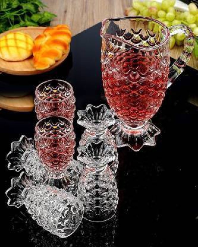 DULARIYA Premium Water and Juice glass jug set Water Glass and Jug Set 7pcs  Jug Glass Set Price in India - Buy DULARIYA Premium Water and Juice glass  jug set Water Glass