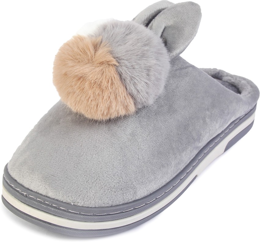 Brauch Women's Purple Cute Rabbit Winter Slippers