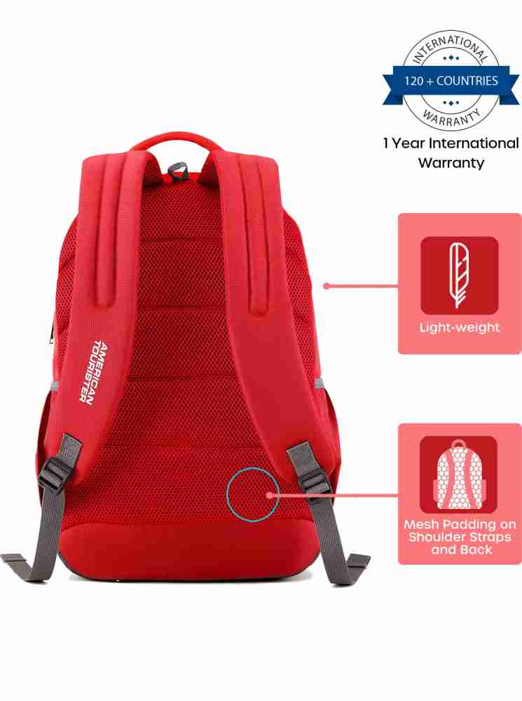 American tourister bags red colour on sale