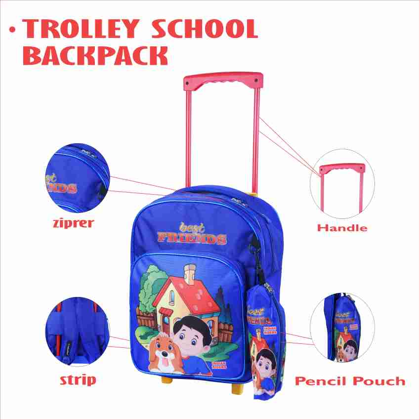 Best trolley school bag best sale